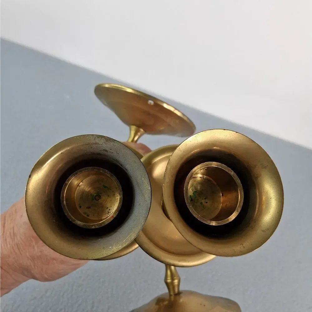 Pair Vintage Brass Plated 11.5